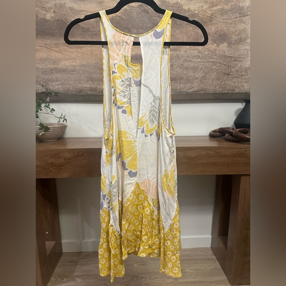 Free People Yellow and White Floral Backless Dress - Picture 2 of 3
